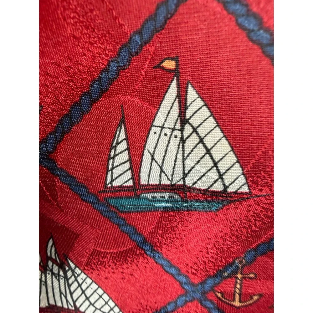 Captain‎ of My Heart Sailboat Anchor Necktie Red Nautical Tie Thinking of You